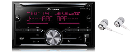 Pioneer Double DIN In-Dash Built-in Bluetooth iPod iPhone HD Radio CD AM/FM MP3, Front USB, Pandora, iHeartRadio Spotify SiriusXM Satellite Radio Ready Car Stereo Receiver / Free ALPHASONIK Earbuds