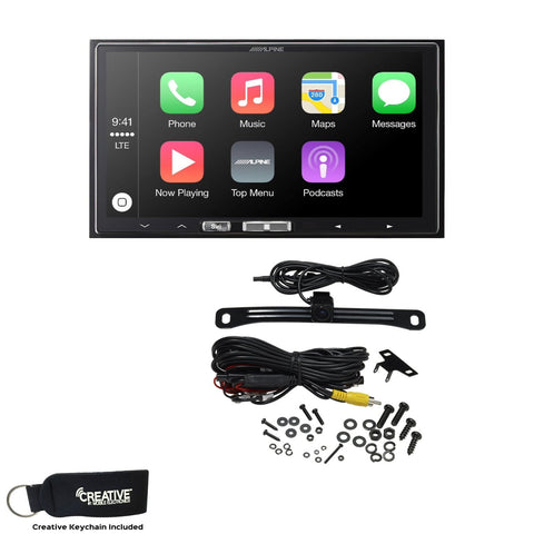 Alpine iLX-107 7 Inch Mech-Less Receiver Compatible with Wireless Apple CarPlay & Backup Camera