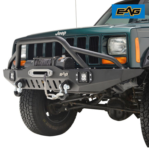 EAG Front Bumper with LED Lights and Winch Plate