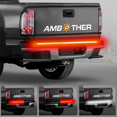 AMBOTHER 5-Function 48"/49" Truck Tailgate Side Bed Light Strip Bar 3528-72LED Waterproof IP67, Turn Signal, Parking, Brake, Reverse Lights for Trailer Pickup Jeep RV Van Dodge Ram Chevy GMC Red/White