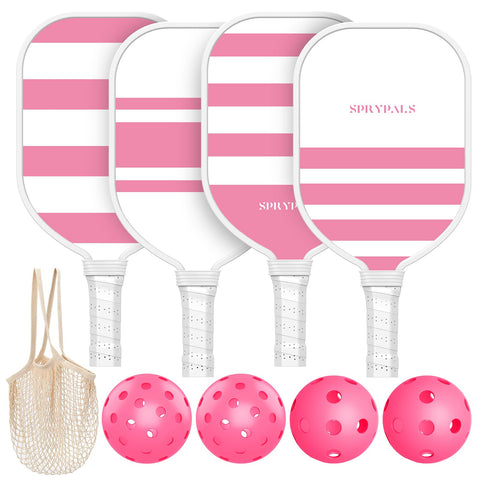 Sprypals Pickleball Paddles,USAPA Approved Pickleball Paddles Set Premium Pickleball Paddle, 4 Pickleball Balls & 1 Carry Bag Gifts for Women Men Beginners & Pros Players