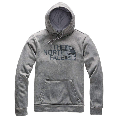 The North Face Men's Surgent Pullover Half Dome Hoodie 2.0, TNF Medium Grey Heather/Asphalt Grey Camo Print, L