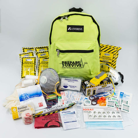 Survival Backpack for Disaster Preparedness with Dynamo Radio/Flashlight