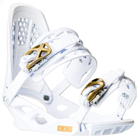 Chamonix Chavanne Snowboard Bindings Womens Sz M White