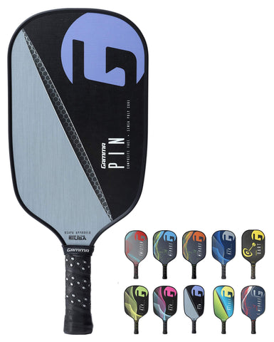 Gamma Pin Elongated Pickleball Paddle: Pickle Ball Paddles for Indoor & Outdoor Play - USAPA Approved Racquet for Adults & Kids - Pink/Blue [product _type] Gamma - Ultra Pickleball - The Pickleball Paddle MegaStore