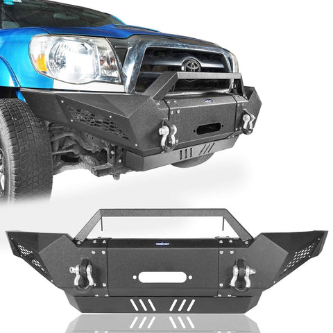 u-Box Destroyer Front Bumper Guard Full Width Off Road Tacoma Bumper w/Winch Plate for 2005-2015 2nd Gen Toyota Tacoma