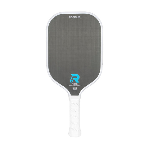 Ronbus R1.16/R2.16/R3.16 Raw Toray T700 Carbon Fiber Pickleball Paddle with 16 mm Polypropylene Honeycomb Core (R3.16W)
