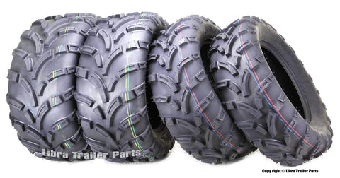 Set of 4 New WANDA ATV/UTV Tires 25x8-12 Front & 25x10-12 Rear /6PR P373-10243/10244 ...