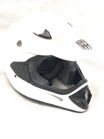 SmartDealsNow - HHH DOT ADULT Helmet for Dirtbike ATV Motocross MX Offroad Motorcyle Street bike Snowmobile HELMET (Small, Matte White)