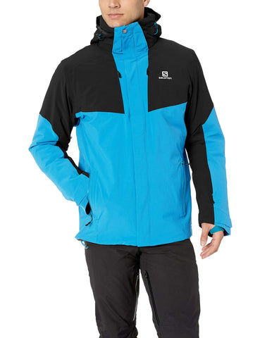 Salomon Men's Icerocket JACKET, Hawaiian Surf/Black, Large