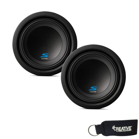 Alpine Subwoofer Package - Two S-W8D2 S-Series 8" Dual 2-Ohm Subwoofers