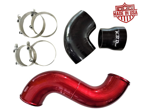 Turbo to KBDP Intake Connector Tube for 6.5l Diesel Chevy GMC Made In USA (Dark Candy Red)