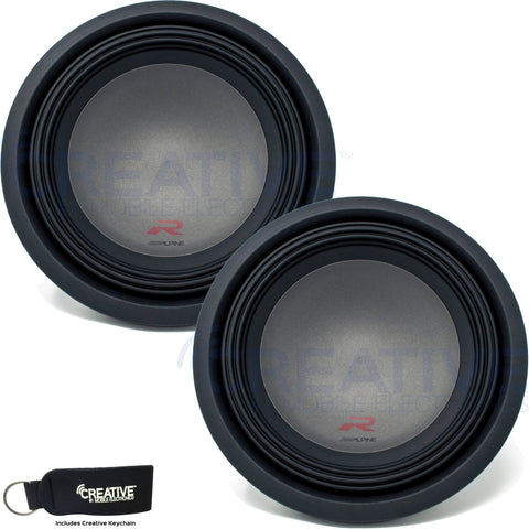 Alpine Two R-W12D2 R-Series 12-Inch Dual 2 Ohm Subwoofers Bundle