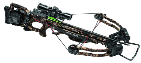 TenPoint Turbo GT Crossbow Package with 3x Pro-View 2 Scope, 3 Pro-Elite Carbon Arrows, 3-Arrow Instant Detach Quiver, and Ambidextrous Side Quiver Mount, With Acudraw