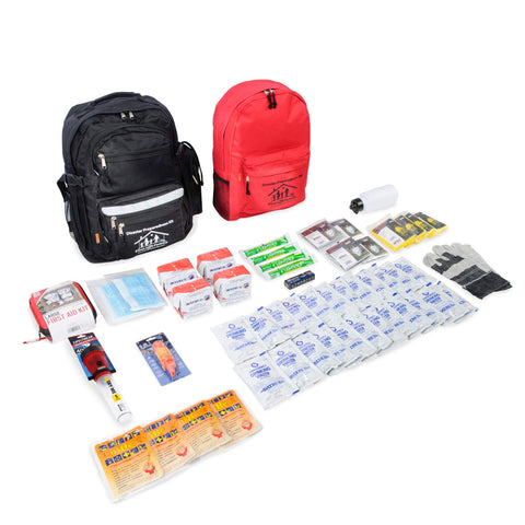 First My Family 4FKIT All-in-One 4-Person Premium Disaster Preparedness Survival Kit/Earthquake Kit with 72 Hours of Survival and First-Aid Supplies 4PKIT, FMF4PR