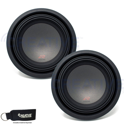 Alpine Two R-W10D2 R-Series 10-Inch Dual 2 Ohm Subwoofers bundle