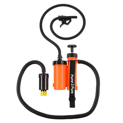 Seychelle Portable Water Filter Camping Pump - Outdoors, Hiking, Travel, Emergency Preparedness - Removes Bacteria, Viruses, Radiological Contaminants - Pocket Size