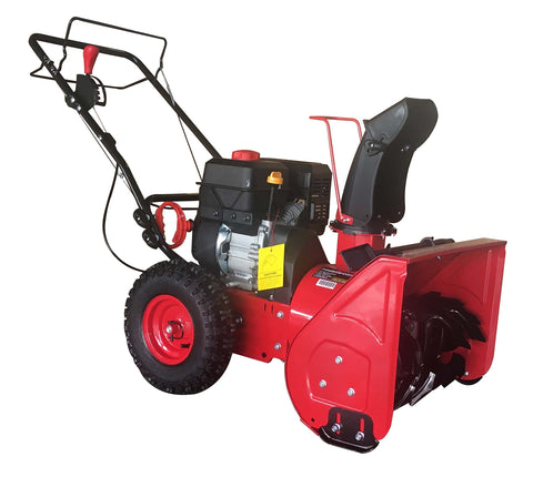 PowerSmart DB7622H Gas Snow Thrower, red, Black