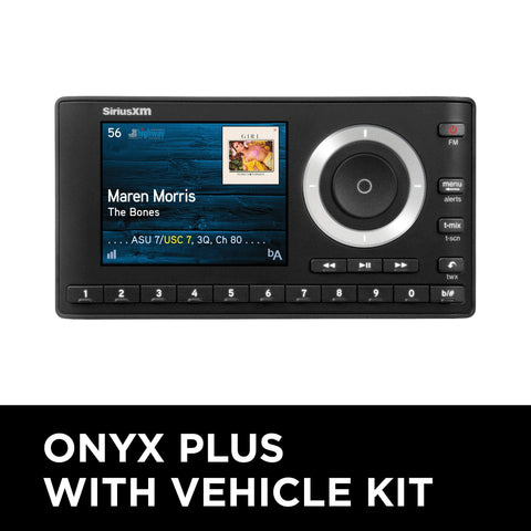 SiriusXM SXPL1V1 Onyx Plus Satellite Radio with Vehicle Kit with Free 3 Months Satellite and Streaming Service, Onyx Plus with Vehicle Kit