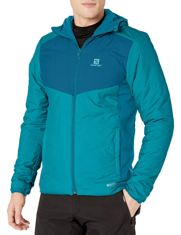 SALOMON Men's Drifter Mid Hoodie M, Fjord Blue, X-Large
