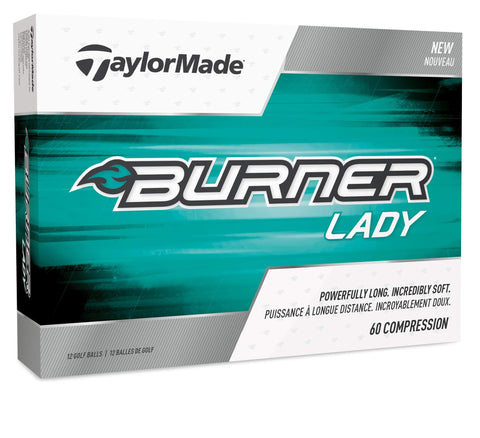 TaylorMade 2017 Ladies/Women's Burner Golf Ball, White (One Dozen)