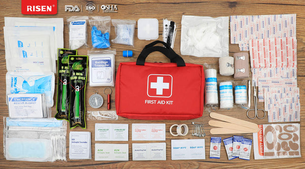 220 Piece First Aid Kit with Hospital Grade Medical Supplies Exceeds FDA and OSHA Standards, Great for Home, Outdoors, Office, Car, Travel, Camping, Hiking, Boating, Every Emergencies.