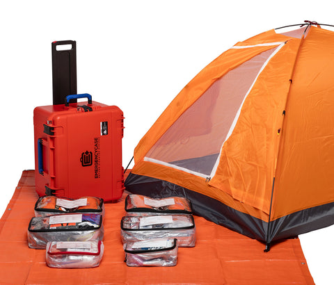 Emergency Case - Premium Family Survival Kit - 4 Person 4 Days for Earthquakes, Hurricanes, Floods, Tornadoes, Wildfires