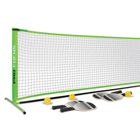 Pro Focus Pickleball Net Set - Complete with 4 Paddles, 3 Pickleball Balls, and 1 Official Size Net [product _type] Pro Focus - Ultra Pickleball - The Pickleball Paddle MegaStore
