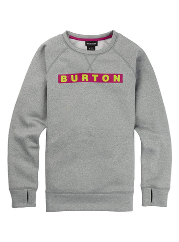 Burton Women's Oak Crew Sweatshirt, Gray Heather, Medium