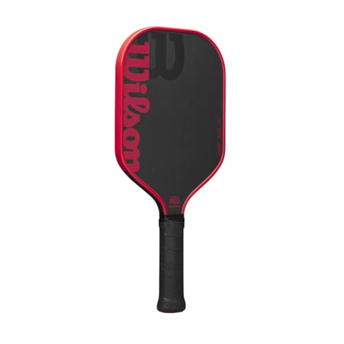 WILSON Blaze 13mm Pickleball Paddle - Grip Size 2-4 1/4", Black/Red