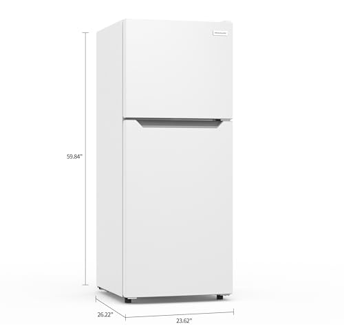 Frigidaire, Frost Free Top Mount 2 Door Apartment Size Refrigerator with Freezer, 10 CU FT
