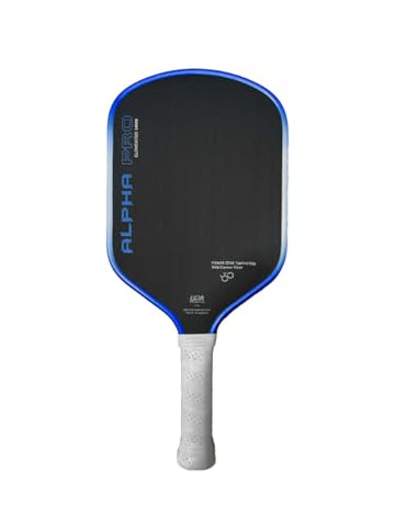 Engage Pursuit Alpha Pro 14mm Pickleball Paddle - Royal Blue | Raw Carbon Fiber Face, 8.0 oz Elongated Speed Paddle for Aggressive Play