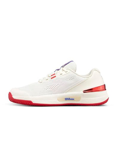 WILSON Intrigue Pro Women's Tennis Shoe -Tofu/Red, Size 9.5 US