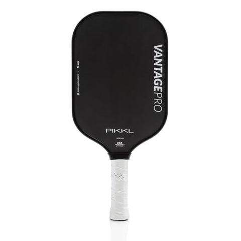 PIKKL VantagePro Carbon Fiber Pickleball Paddle (Black, 16 mm)