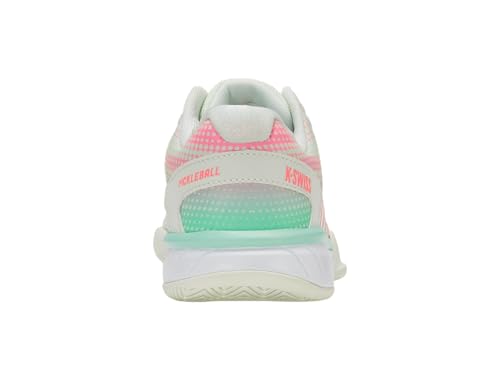 K-Swiss Women’s Express Light Pickleball Shoes – Lightweight Breathable Court Shoe, Stable Support, Durable Toe Protection, Ice/Honeydew/Neon Pastel Pink, 9 W