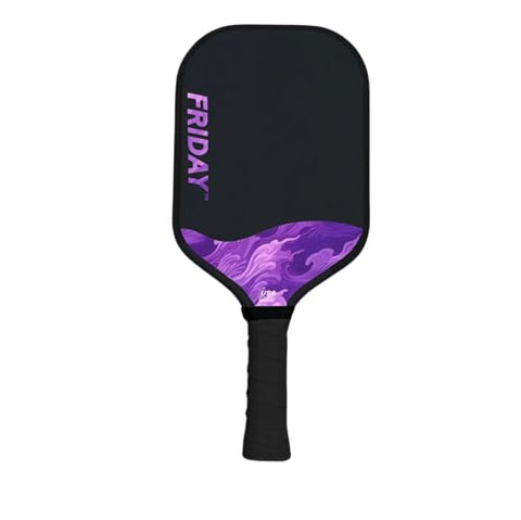 Challenger Friday Paddle, USA Pickleball Tournament Approved, T700 Carbon Fiber, Thermoformed Flat Top Design, Honeycomb Core, Tennis-Style Grip, Gritty Surface for Spin (Haze, 1)