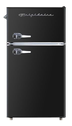 Frigidaire EFR840 Retro Mini Fridge with Freezer & Side Bottle Opener - Small 2 Door Refrigerator for Office Bar or College Dorm Room - 3.2 Cu Ft, Black