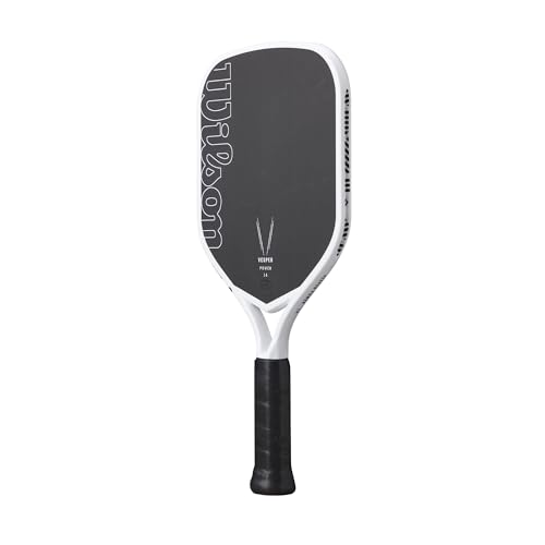 Wilson Vesper Power 14 Pickleball Paddle - Black/White, Grip Size 1-4 1/8"