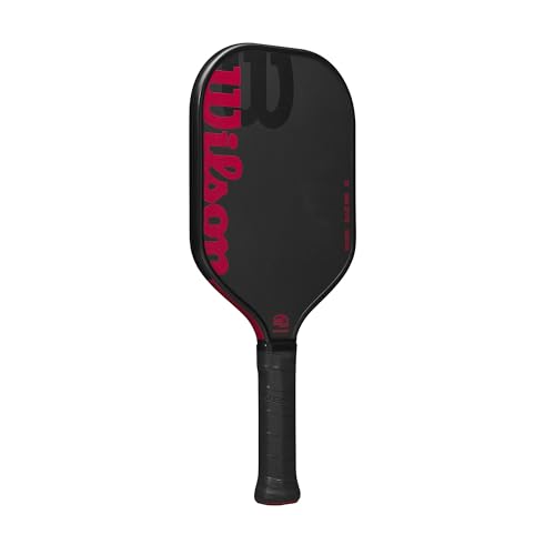 WILSON Blaze Pro 13mm Pickleball Paddle - Grip Size 2-4 1/4", Black/Red