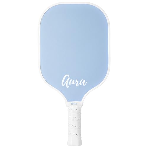 Cute Blue Pickleball Paddle | Fiberglass Surface Pickleball Racket with Comfort Cushion Grip | Lightweight Ideal for Beginners | Pickleball Gifts for Women