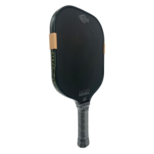 BLANK PICKLEBALL Boom Widebody Pickleball Paddle - T700 Raw Carbon Fiber | Weighted Power Core | Sweet Spot Wide Shape | Textured Spin Surface | Electroplated Edge Guard | Cushion Grip | MOI Tuned
