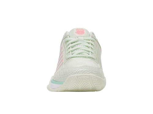 K-Swiss Women’s Express Light Pickleball Shoes – Lightweight Breathable Court Shoe, Stable Support, Durable Toe Protection, Ice/Honeydew/Neon Pastel Pink, 9 W