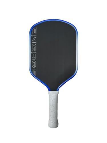 Engage Pursuit Alpha Pro 14mm Pickleball Paddle - Royal Blue | Raw Carbon Fiber Face, 8.0 oz Elongated Speed Paddle for Aggressive Play