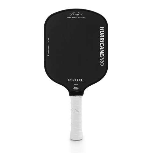 PIKKL Hurricane Pro T700 Carbon Fiber Pickleball Paddle (Black, 14 mm)