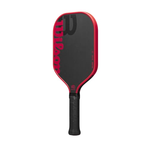 WILSON Blaze 13mm Pickleball Paddle - Grip Size 2-4 1/4", Black/Red