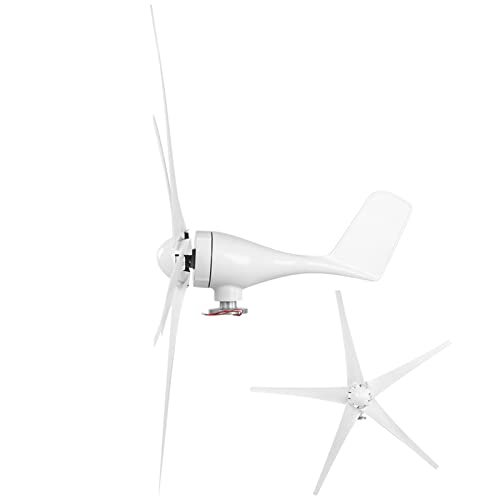 Hyuduo 1600W 5Blade Small Wind Turbine Generator for Industrial and Commercial Renewable Energy Generation Systems, 12V OffGrid Power Solution