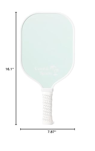 Coastal Sports Pickleball Paddle | Graphite Face & Honeycomb Polymer Core | Premium Grip | Lightweight (Seafoam Green)
