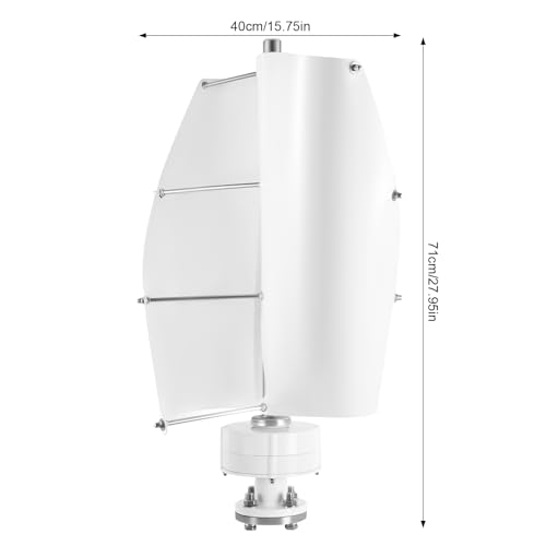 Wind Generator, 100W 12V Vertical Wind Turbine Generator Vertical Axis Wind Turbine Vertical Wind Generators Kit Wind Power Generators w/Controller for Home, Business, Ships