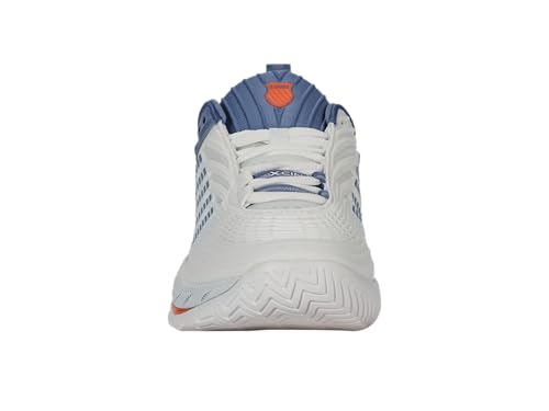 K-Swiss Men's Hypercourt Supreme 2 Tennis Shoe, Lucent White/Infinity/Scarlet Ibis, 8.5 M
