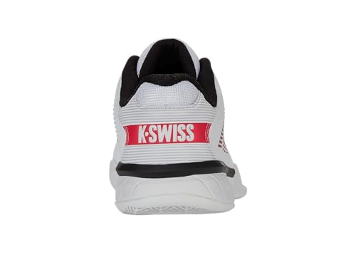 K-Swiss Men's Hypercourt Express 2 Tennis Shoe, White/Black/Mars Red, 13 W